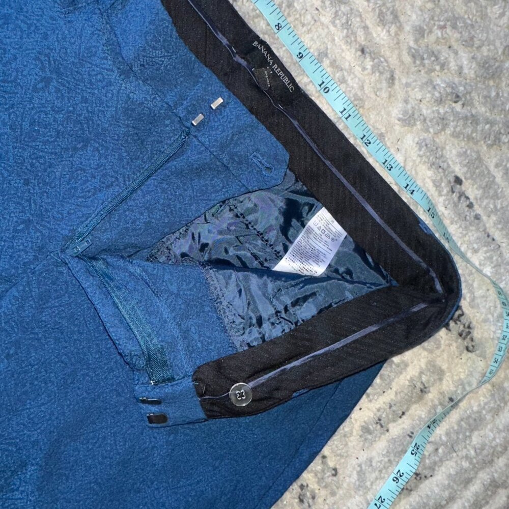 Banana Republic Women's Blue Textured Pants Slacks Size 10 Sloan - Picture 8 of 9